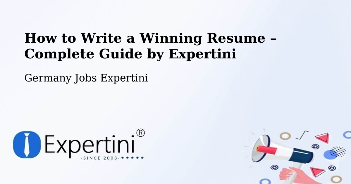 Resume Writing Guide for Job Seekers – Eisfeld - Eisfeld, Germany Jobs Expertini